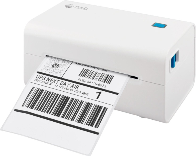 Принтер наклеек G&G GG-D420,  белый