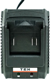 Дрель-шуруповерт TEH TDBL420-2B (напряжение: 20 В, обороты: 0-450/2000 об/мин, крутящий момент: 60нм, быстрозажимной патрон: 13 мм, в комплекте: крюк для ремня, комплектация: 2 шт акб 2 ач, зу, кейс)