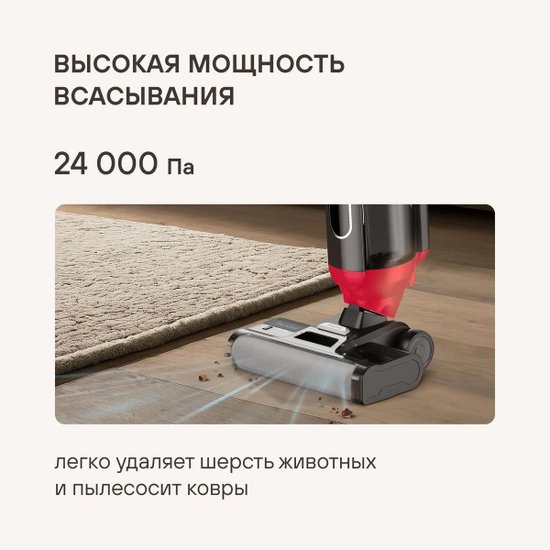 Пылесос моющий Rondell RDE-2080 1400Вт черный/красный