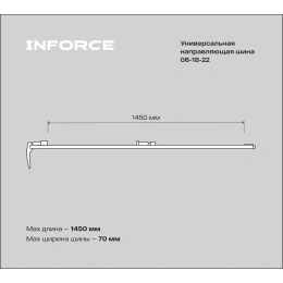 Универсальная направляющая шина 1250 мм Inforce 06-18-22