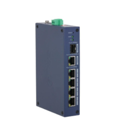 DAHUA DH-CHS4106-4ET 6-портовый коммутатор управляемый 4 RJ45 10/100Мбит/с, 1 RJ45 10/100/1000Мбит/с uplink , 1 SFP 1000Мбит/с uplink IP30, IK06; DIN-рейку