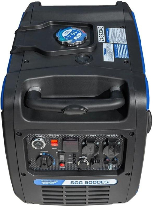 Бензиновый генератор ТСС SGG 5000ESi, 220 В, 5.5кВт, на колёсах с АКБ [060053]
