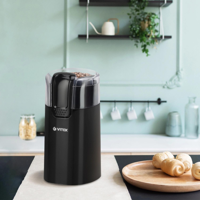 Кофемолка Vitek VT-7124 BK,  черный
