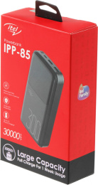 Мобильный аккумулятор Itel IPP-85 30000mAh 2.1A 2xUSB-A черный