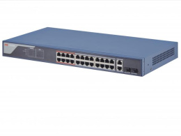 Коммутатор Hikvision DS-3E1326P-SI 24x100Мбит/с 2x1Гбит/с