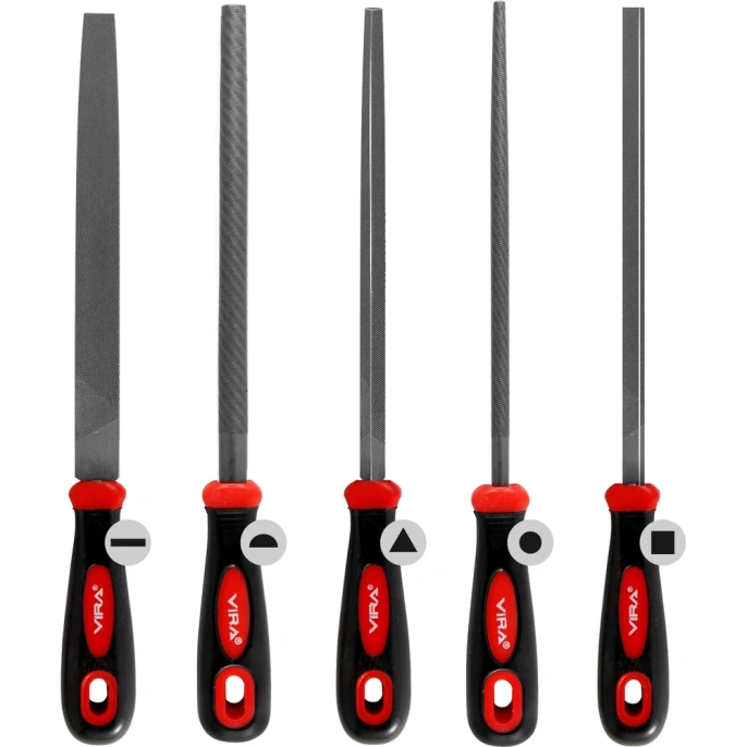 Набор напильников по металлу VIRA 200 мм, зернистость 2 820006