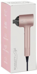 Фен Scarlett SC-HD70I53, 1600Вт, розовый и черный