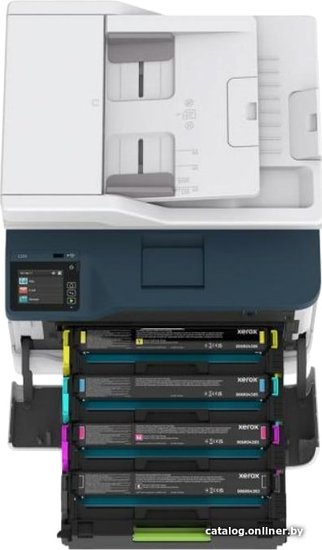 МФУ Xerox C235 C235V DNI, лазерный, цветной, формат A4 210x297 мм , скорость ч/б печати 22 стр/мин, скорость цветной печати 22 стр/мин, разрешение 600 dpi, факс, LAN, Wi-Fi