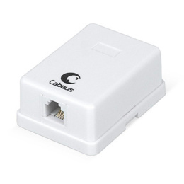 Розетка телефонная RJ-12 Cabeus WS-6P4C-TEL-1 одинарная