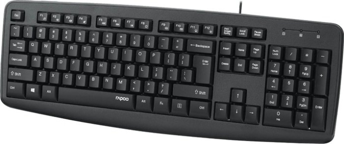 Клавиатура проводная RAPOO NK2600, цвет - черный 12558