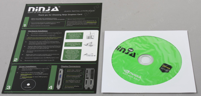 Видеокарта Ninja Sinotex GT210 1GB GDDR3 64bit VGA DVI HDMI 1FAN RTL NF21NP013F