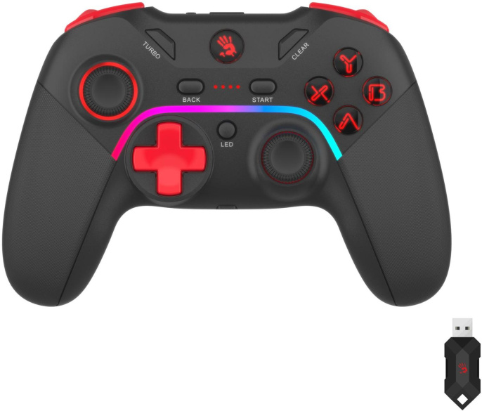 Геймпад A4Tech Bloody GPW70 Sports черный USB Беспроводной виброотдача обратная связь GPW70 SPORTS BLACK