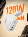 Зарядное устройство CABLETIME G120W CT-GAN120-PW GaN PD3.1 3C1A 120 Вт, белый