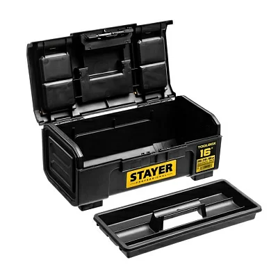 STAYER Ящик для инструмента "TOOLBOX-16" пластиковый, Professional [38167-16]