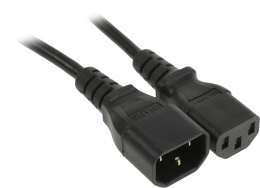 Шнур питания Hyperline PWC-IEC13-IEC14-1.8-BK C13-С14 проводник.:3x0.75мм2 1.8м 250В 10А упак.:1шт черный