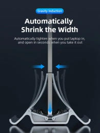 Вертикальная подставка CABLETIME CS15G (CT-VLP01-PG) для ноутбука, серый