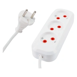 Удлинитель STEKKER 3 гнезда б/з 2x0,75, 1,8м, серия Home HM01-30-02, Ух-10 39209