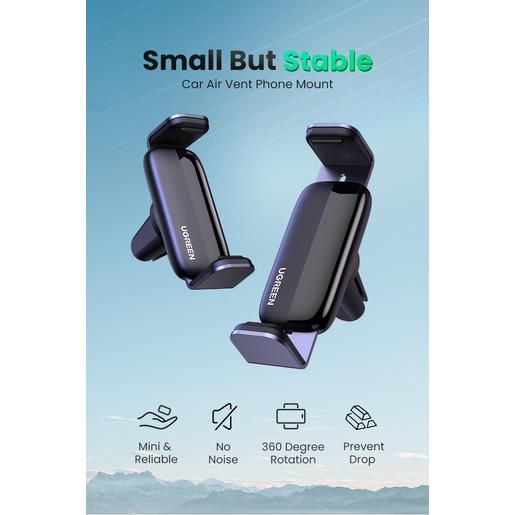 Держатель автомобильный для мобильного устройства UGREEN LP120 (10422) Air Vent Phone Holder. Цвет: серый космос