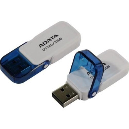 Флешка USB A-Data UV240 32ГБ, USB2.0, белый и голубой [auv240-32g-rwh]