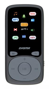 MP3 плеер Digma B4 flash,  8ГБ,  черный