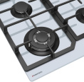 Газовая варочная панель MEFERI Glass comfort MGH604WH,  4 конфорки,  закаленное стекло,  белый