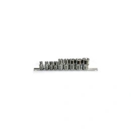 Набор коротких головок 3/8" и 1/2", Е10-Е24, 9 шт. FORCE 4095