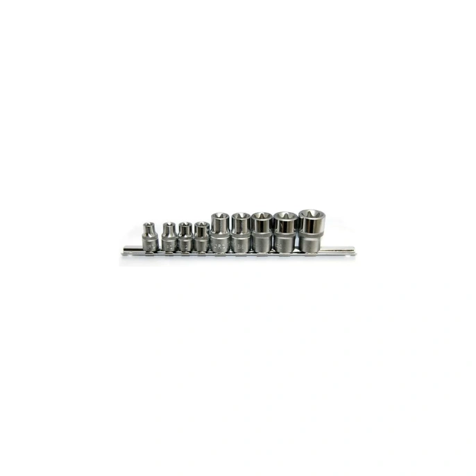 Набор коротких головок 3/8" и 1/2", Е10-Е24, 9 шт. FORCE 4095