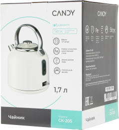 Чайник электрический Candy CK-205, 1.7л, нержавеющая сталь