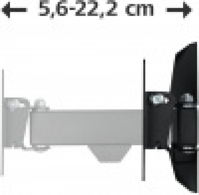 Кронштейн для телевизора HAMA H-118113, 10-26", настенный, поворот и наклон,  черный [00118113]