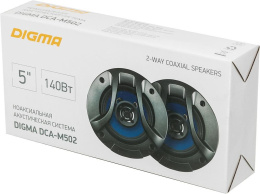 Колонки автомобильные Digma DCA-M502 140Вт 90дБ 4Ом 13см 5дюйм ком.:2кол. коаксиальные двухполосные