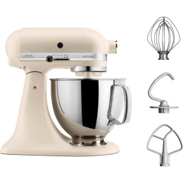 Миксер KitchenAid настольный с откидным блоком Artisan 4.8 л, кремовый
