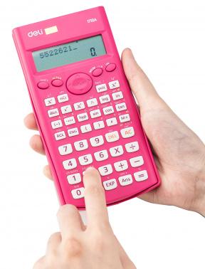 Калькулятор DELI E1710A/RED,  10+2-разрядный, красный