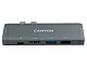 Док-станция Canyon DS-5 CNS-TDS05B (7 в 1) для Macbook (USB 2.0, USB 3.0, Thunderbolt 3, 2xHDMI, SD, micro-SD), Серый