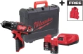 Промо-набор Milwaukee M12 BPDMC-202C (4933499465) (включает: дрель-шуруповерт M12 BPD-202С, 2 аккумулятора M12 B2, зарядное устройство С12С, пуховый жилет Milwaukee)