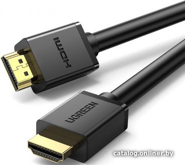 Кабель UGREEN HD104 60820 HDMI 4K@60Hz Male To Male Cable. Длина 1,5 м. Цвет: черный