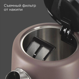 Чайник электрический Редмонд KM238 1.7л. 2200Вт серый корпус: нерж.сталь/пластик