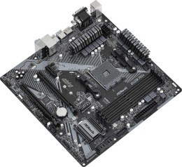 Материнская плата Asrock B450M PRO4 R2.0 Soc-AM4 AMD B450 4xDDR4 mATX AC`97 8ch 7.1 GbLAN RAID+VGA+DVI+HDMI