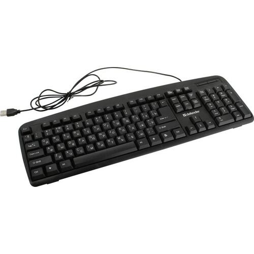 Клавиатура Defender Office HB-910 RU USB [45910] {Проводная, полноразмерная, черная} 045910