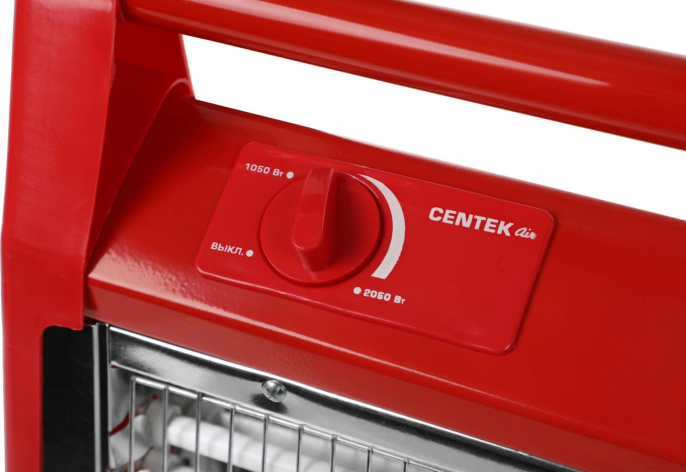 Инфракрасный обогреватель CENTEK CT-6141, 2000Вт, с термостатом, 20м2, кварцевый, красный/серый
