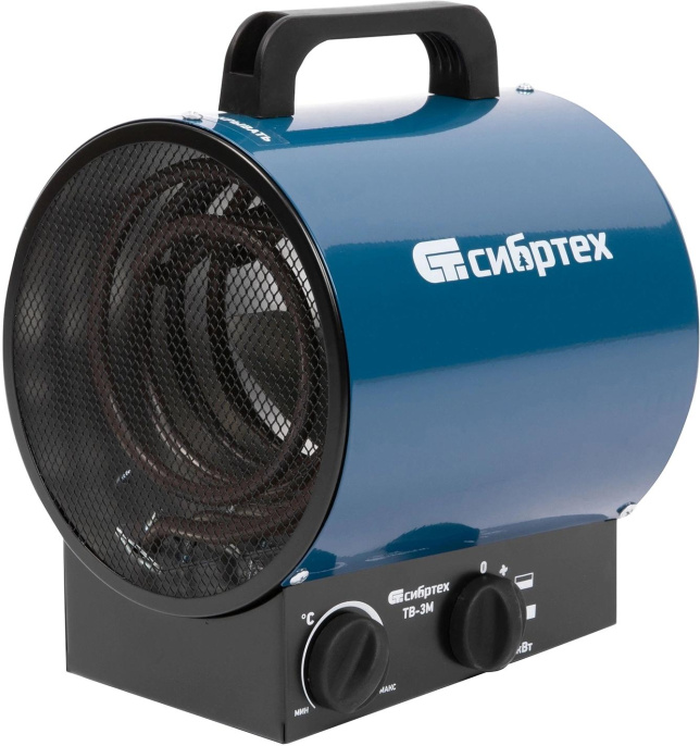 Тепловая пушка электрическая Сибртех ТВ-3М 3000Вт синий/черный