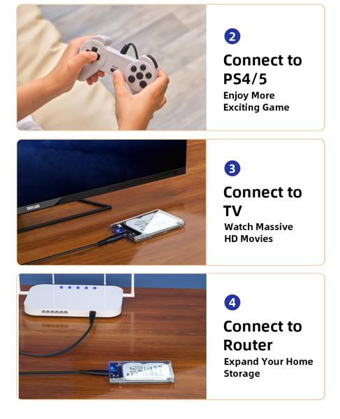 Бокс для накопителей 2.5" Netac WH11 NT07WH11-30CC 2.5 SATA to USB3.0 + USB3.0 C to C cable