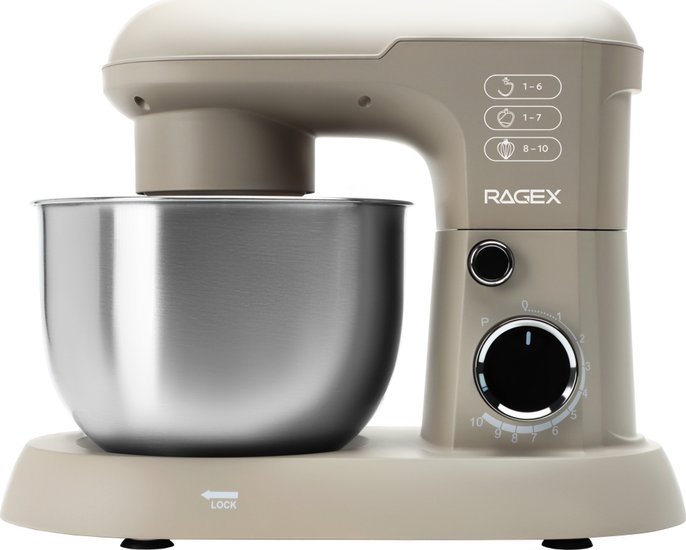 Планетарный миксер 3 в 1 RAGEX R006-110, 4л, 1500Вт, цвет: 110 (бежевый)