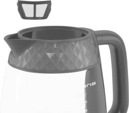 Чайник электрический Polaris PWK 1809CGL 1.8л. 2200Вт графит корпус: стекло/пластик PWK 1809CG
