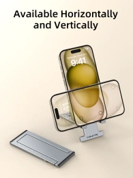 Складной алюминиевый держатель CABLETIME CS31G (CT-PH03-AG) для телефона