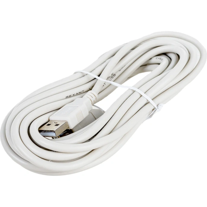Шнур REXANT USB-А male - USB-A female 5M 18-1117