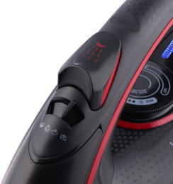 Утюг DOMFY DSC-EI606,  с паровым ударом,  2600Вт,  с автоотключением,  черный и красный