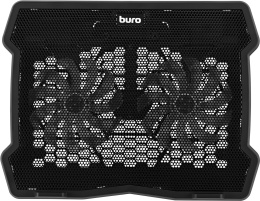 Подставка для ноутбука Buro BU-LCP150-B213, 15", 335х265х22 мм, 1хUSB, вентиляторы 2 х 140 мм, 480г, черный