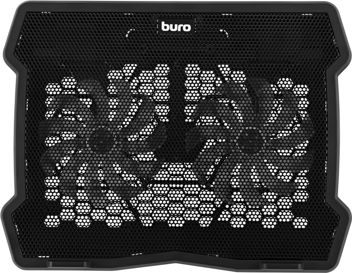 Подставка для ноутбука Buro BU-LCP150-B213, 15", 335х265х22 мм, 1хUSB, вентиляторы 2 х 140 мм, 480г, черный