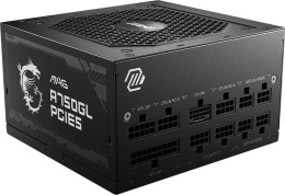 Блок питания ПК MSI MAG A750GL PCIE5 EU, 750W, Fully-Modular, 80 Plus Gold, Color Box, Pallet packing,7Y Warranty, ATX 3.1, PCIE5.1 306-7ZP8B11-CE0
