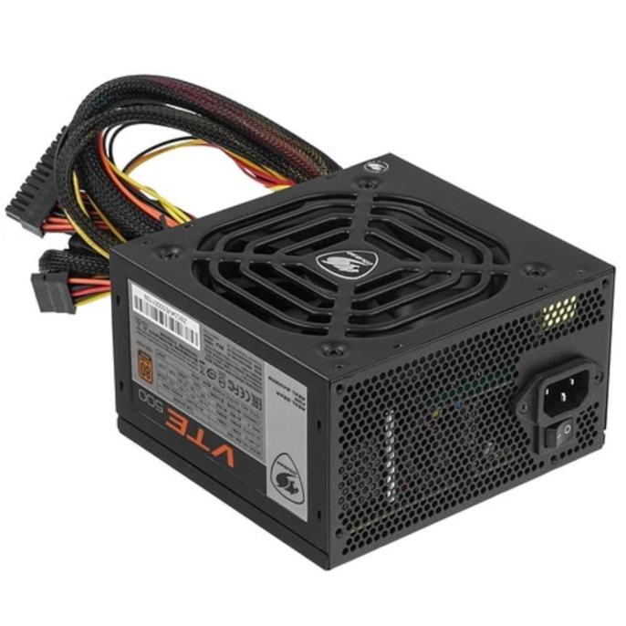 Блок питания Cougar 500W VTE 500 ATX v2.31, 500W, Active PFC, 120mm Fan, Power cord, DC-DC, 80 Plus Bronze [VTE500] BULK